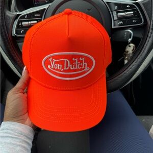 Von Dutch Bright Orange Trucker Hat